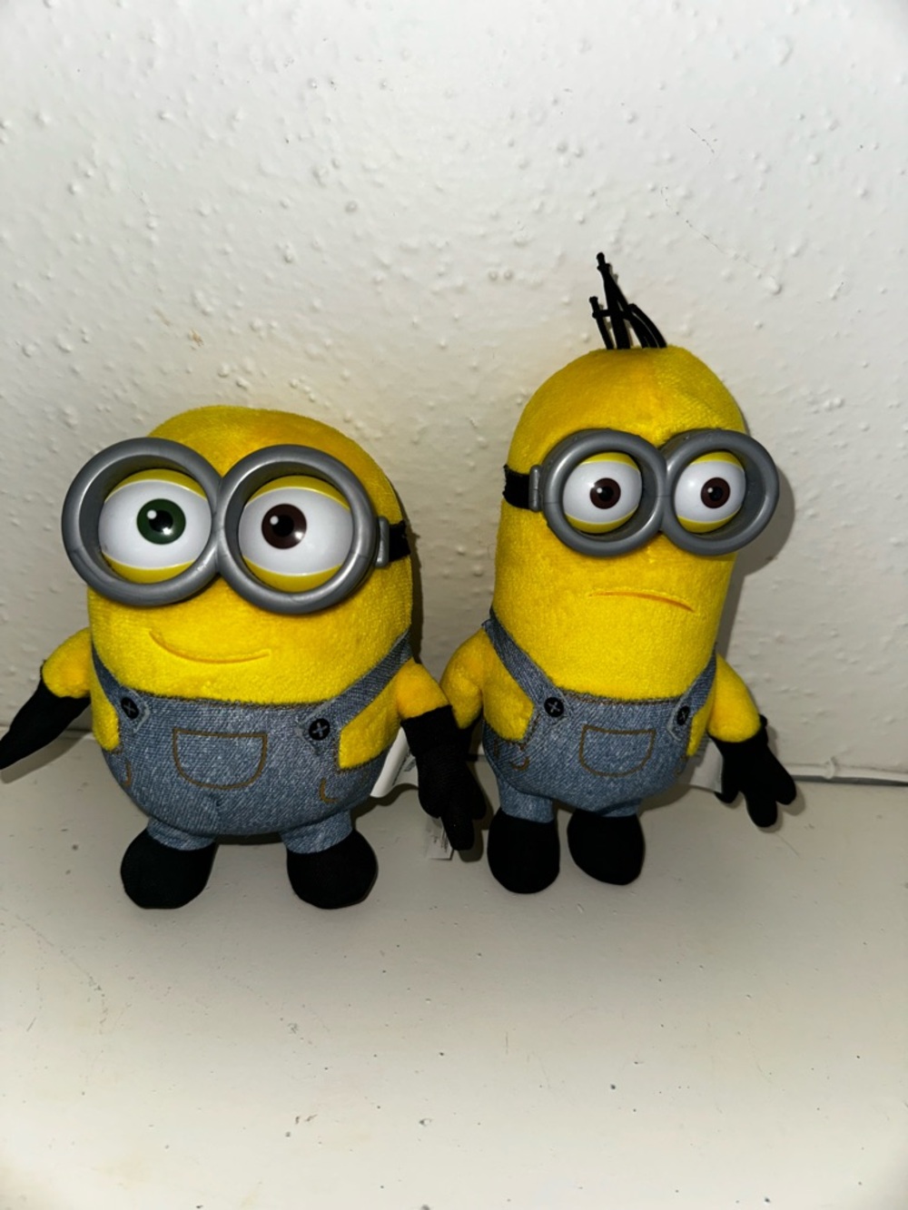 2pcs Minions Plush Set - Yellow Denim Overalls
